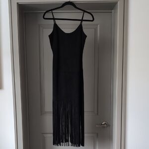 Sugar Lips Black Fringe Dress Size Small